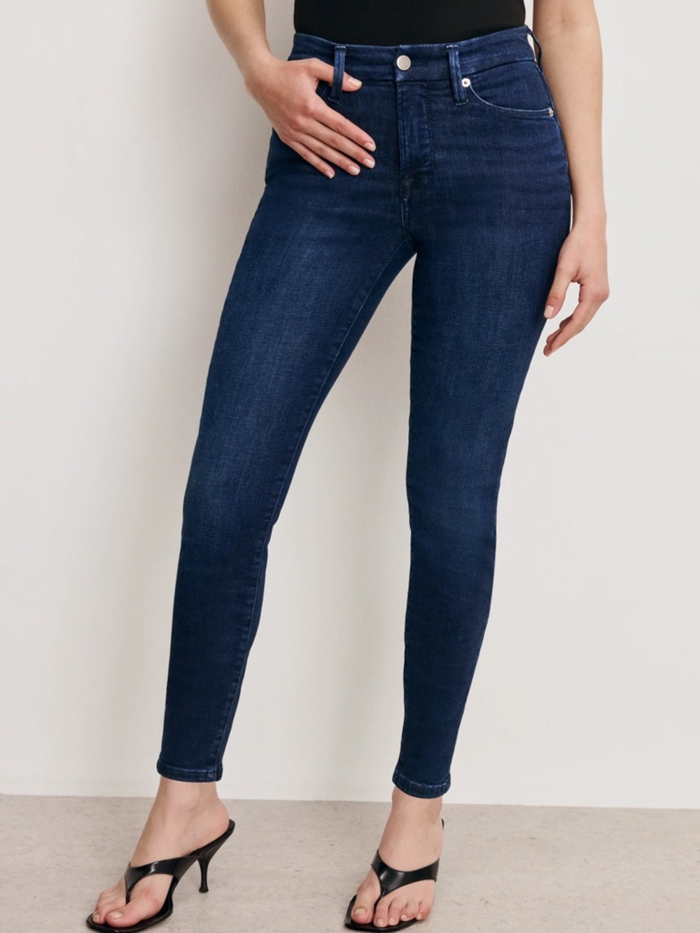 Good American Dark Indigo High-Rise Skinny Jeans - Women